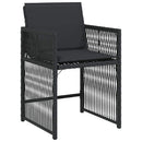 Have Spisebordssæt 5 pcs Sort polyrattan