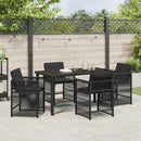 Have Spisebordssæt 5 pcs Sort polyrattan
