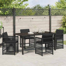 Have Spisebordssæt 5 pcs Sort polyrattan