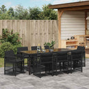 Have Spisebordssæt 9 pcs Sort polyrattan