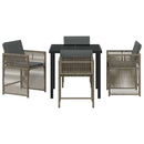 Have Spisebordssæt 5 pcs Grå polyrattan