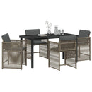 Have Spisebordssæt 5 pcs Grå polyrattan
