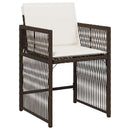 Have Spisebordssæt 5 pcs Brun polyrattan