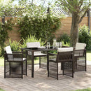 Have Spisebordssæt 5 pcs Brun polyrattan