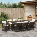 Have Spisebordssæt 9 pcs Brun polyrattan