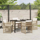 Have Spisebordssæt 5 pcs Beige polyrattan