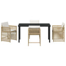 Have Spisebordssæt 5 pcs Beige polyrattan
