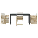 Have Spisebordssæt 5 pcs Beige polyrattan