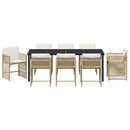 Have Spisebordssæt 9 pcs Beige polyrattan