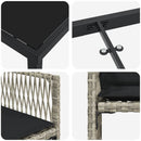 Have Spisebordssæt 5 pcs Lysegrå polyrattan