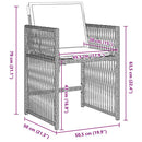 Have Spisebordssæt 5 pcs Lysegrå polyrattan