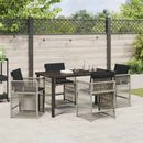 Have Spisebordssæt 5 pcs Lysegrå polyrattan
