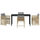 Have Spisebordssæt 5 pcs Beige polyrattan