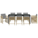 Have Spisebordssæt 9 pcs Beige polyrattan