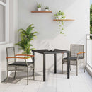 Have Spisebordssæt med pude 3 pcs Grå og sort Rattan