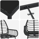 Have Spisebordssæt 3 pcs Sort polyrattan
