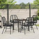 Have Spisebordssæt 5 pcs Sort polyrattan