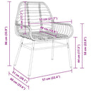 Have Spisebordssæt 5 pcs Sort polyrattan