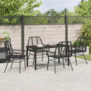 Have Spisebordssæt 5 pcs Sort polyrattan