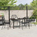 Have Spisebordssæt 5 pcs Sort polyrattan