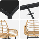 Have Spisebordssæt 3 pcs Brun polyrattan