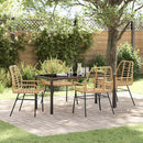 Have Spisebordssæt 5 pcs Brun polyrattan