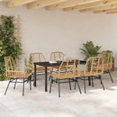 Have Spisebordssæt 7 pcs Brun polyrattan