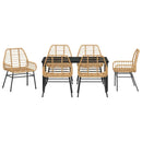 Have Spisebordssæt 7 pcs Brun polyrattan
