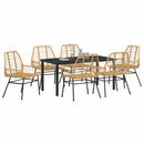 Have Spisebordssæt 7 pcs Brun polyrattan