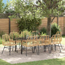 Have Spisebordssæt 9 pcs Brun polyrattan