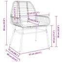 Have Spisebordssæt 3 pcs Sort polyrattan