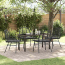 Have Spisebordssæt 5 pcs Sort polyrattan