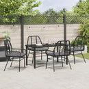 Have Spisebordssæt 5 pcs Sort polyrattan