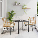 Have Spisebordssæt 3 pcs Brun polyrattan