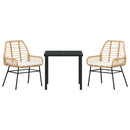 Have Spisebordssæt 3 pcs Brun polyrattan