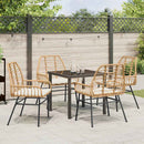 Have Spisebordssæt 5 pcs Brun polyrattan
