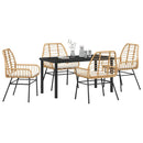Have Spisebordssæt 5 pcs Brun polyrattan