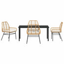 Have Spisebordssæt 5 pcs Brun polyrattan