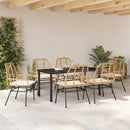Have Spisebordssæt 7 pcs Brun polyrattan
