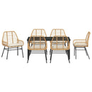 Have Spisebordssæt 7 pcs Brun polyrattan