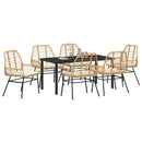 Have Spisebordssæt 7 pcs Brun polyrattan