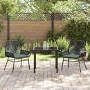 Have Spisebordssæt med pude 3 pcs Sort polyrattan