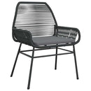 Have Spisebordssæt med pude 5 pcs Sort polyrattan