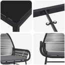 Have Spisebordssæt med pude 7 pcs Sort polyrattan