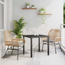 Have Spisebordssæt med pude 3 pcs Brun polyrattan