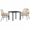 Have Spisebordssæt med pude 3 pcs Brun polyrattan