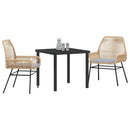 Have Spisebordssæt med pude 3 pcs Brun polyrattan