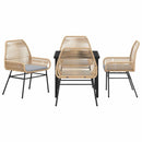 Have Spisebordssæt med pude 5 pcs Brun polyrattan