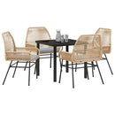 Have Spisebordssæt med pude 5 pcs Brun polyrattan
