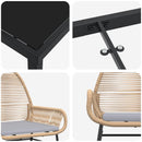 Have Spisebordssæt med pude 5 pcs Brun polyrattan